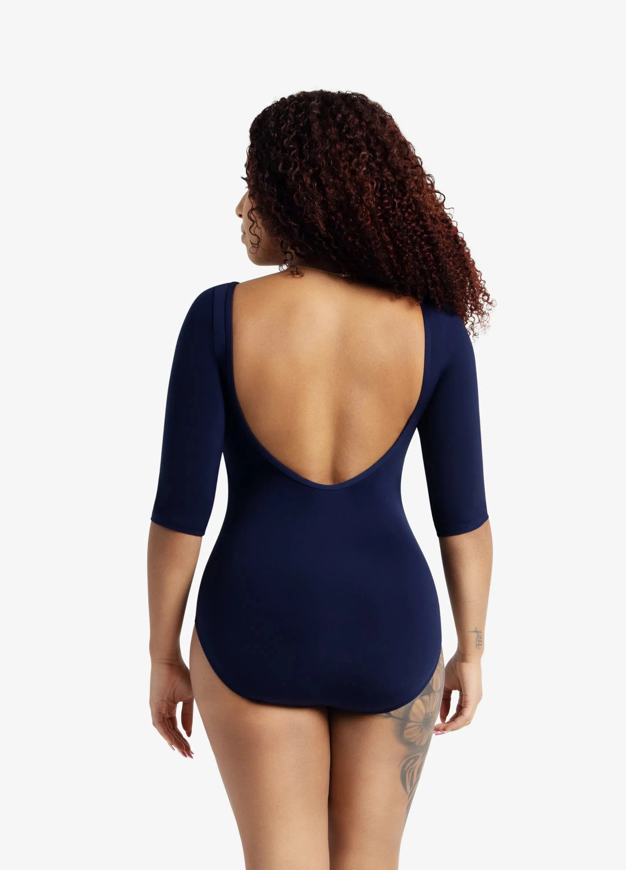 Collant Gola Canoa com Manga 3/4 - NAV-Capezio-Brasil