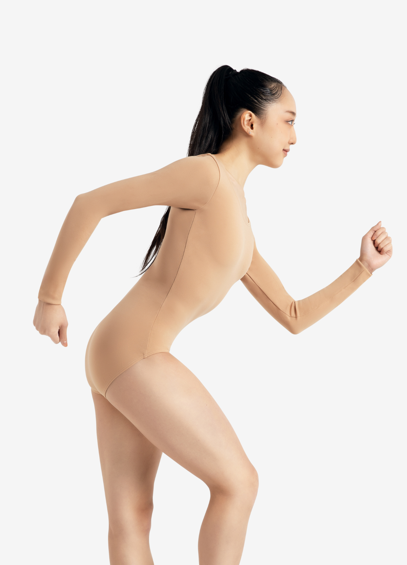 Collant Manga Longa - Bege-Capezio-Brasil