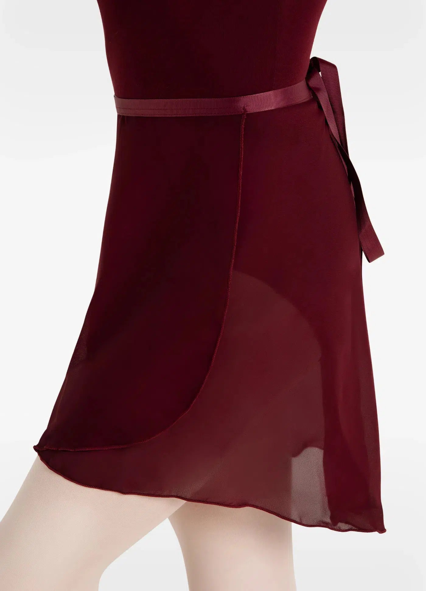 Georgette Saia Transpassada - Burgundy-Capezio-Brasil