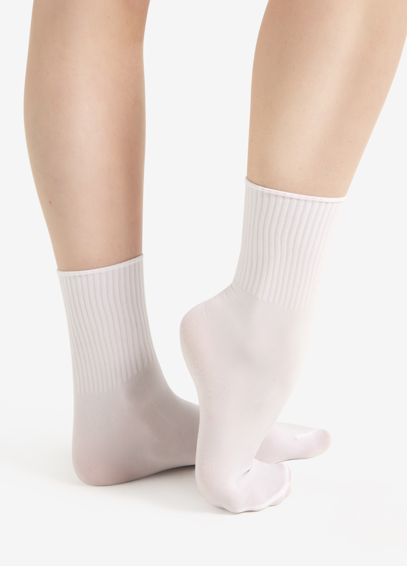 Meia Canelada - Branco-Capezio-Brasil