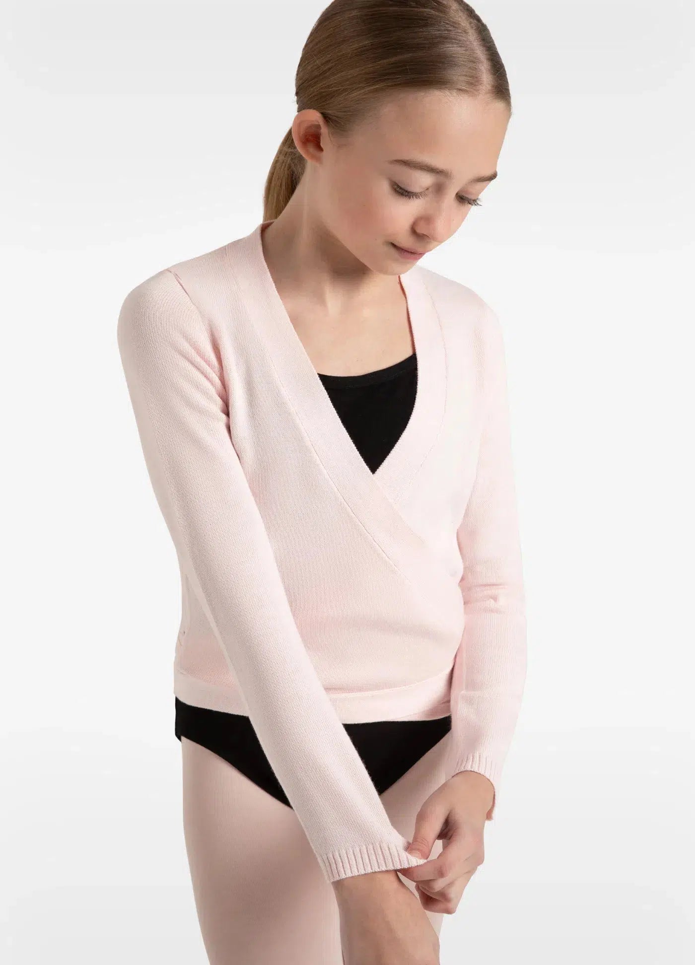 Bolero Manga Comprida com Amarração Infantil-Capezio Brazil-PINK-S-Capezio Brazil