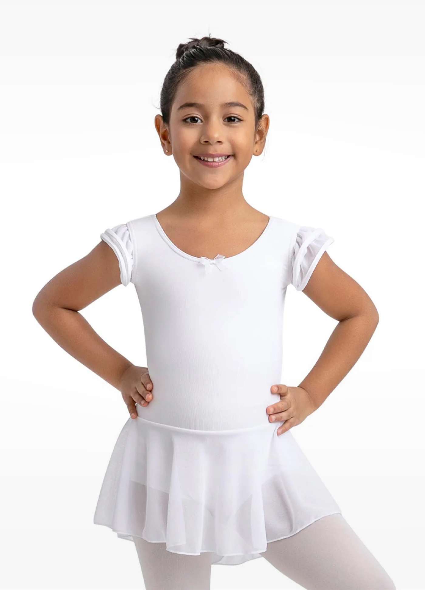 Collant com Saia Branco-Capezio Brazil-Capezio Brazil