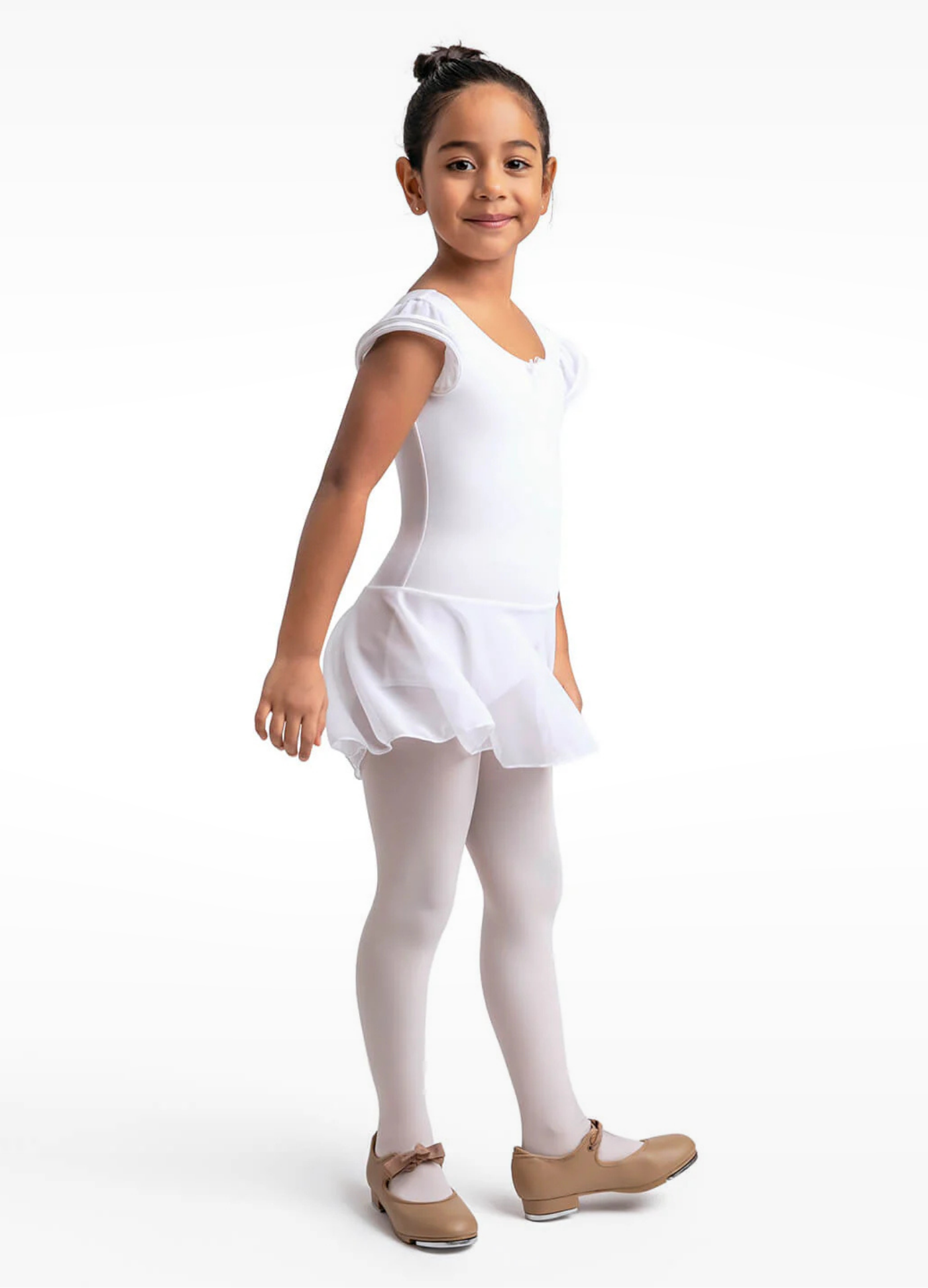 Collant com Saia Branco-Capezio Brazil-Capezio Brazil