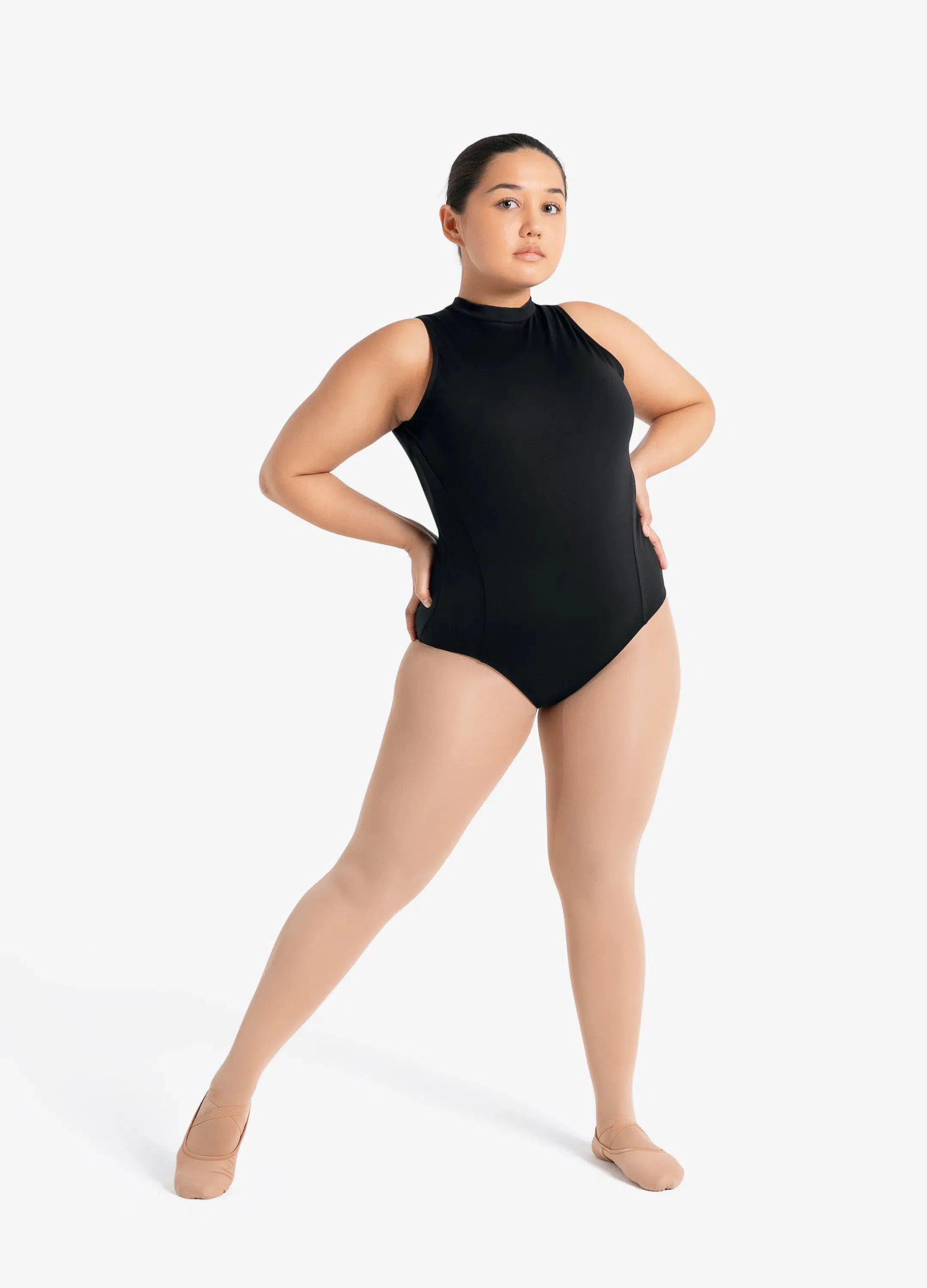 Collant Gola Alta - Preto-Vestuário-capezio1887-Capezio Brazil