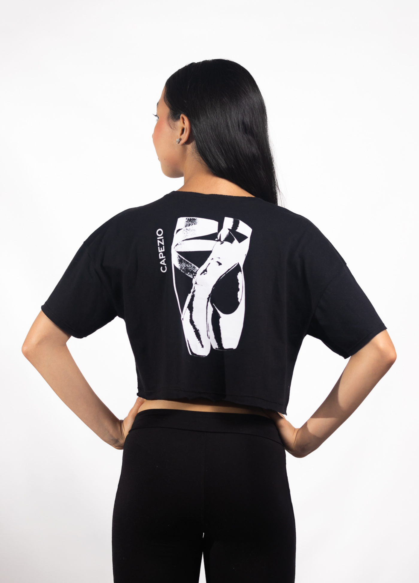 Cropped We Are Movement - Preto-DIMENSAO INDUSTRIA DO VESTUARIO LTDA-Capezio Brazil