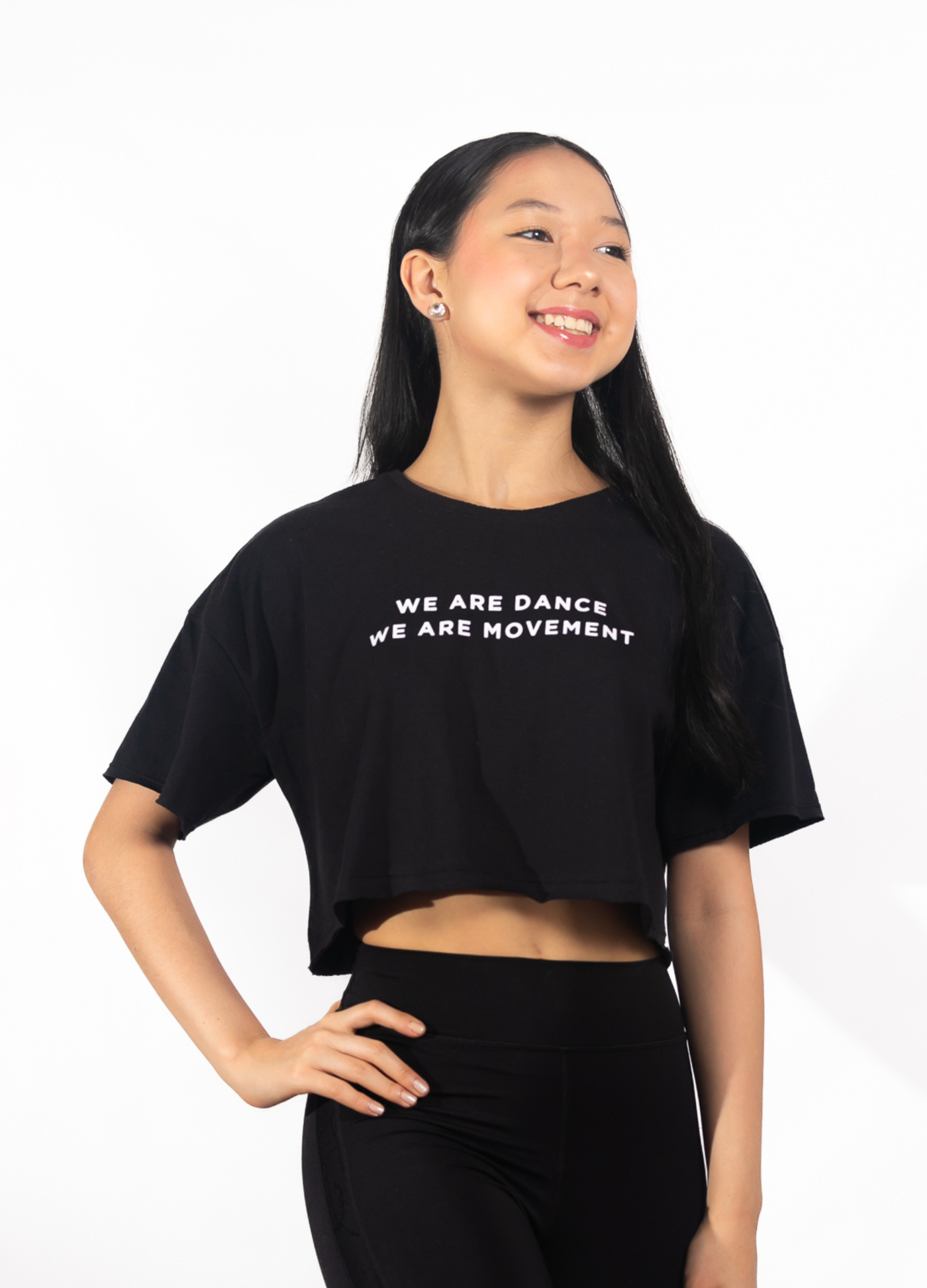 Cropped We Are Movement - Preto-DIMENSAO INDUSTRIA DO VESTUARIO LTDA-Capezio Brazil