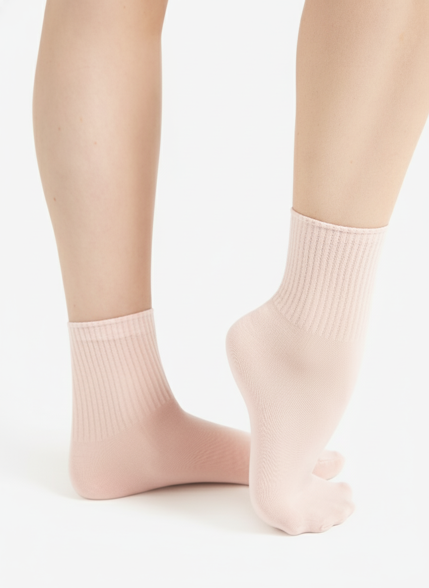 Meia Canelada - Ballet Pink-FORVM COMERCIO EXTERIOR LTDA EPP-Capezio Brazil