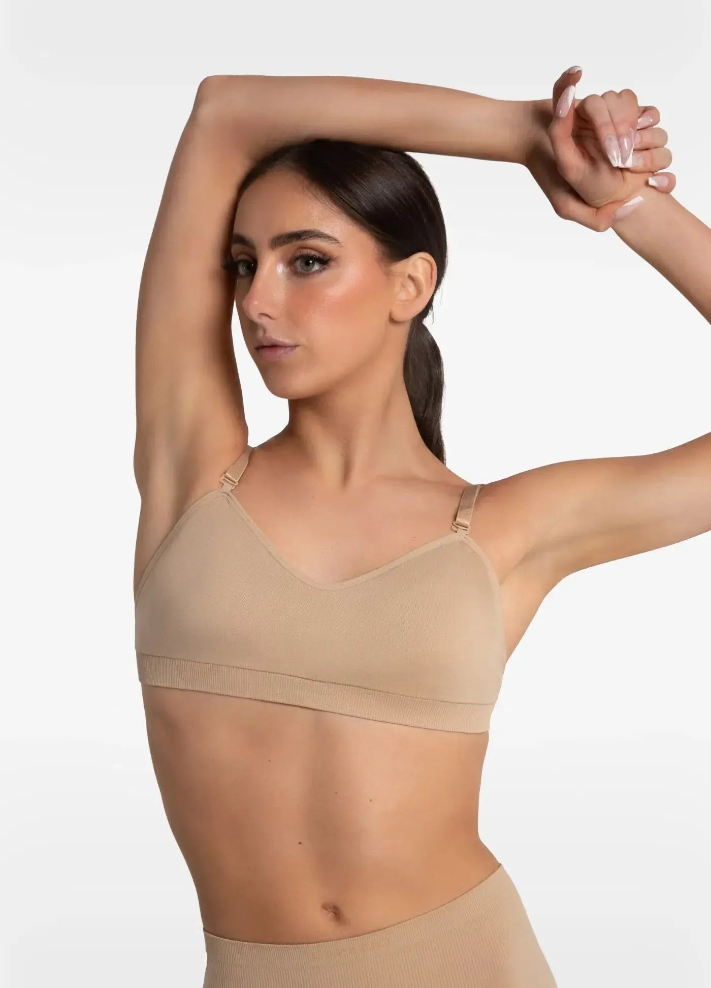 Top - Clear Back Bege-capezio1887-Capezio Brazil