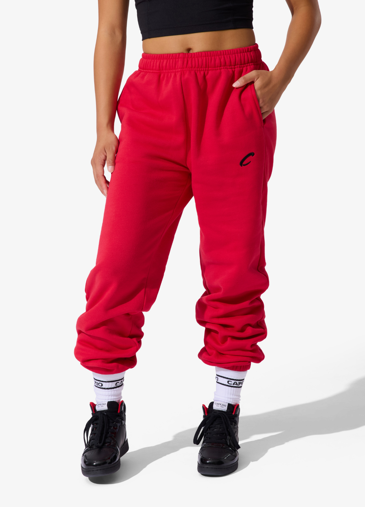 CALÇA DE MOLETOM CAPEZIO - VERMELHA