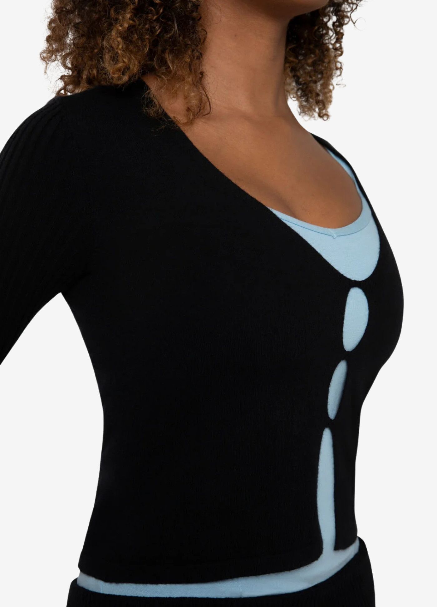 CK11000W-BLKS - Harmonie Knit Cardigan-Capezio-Brasil