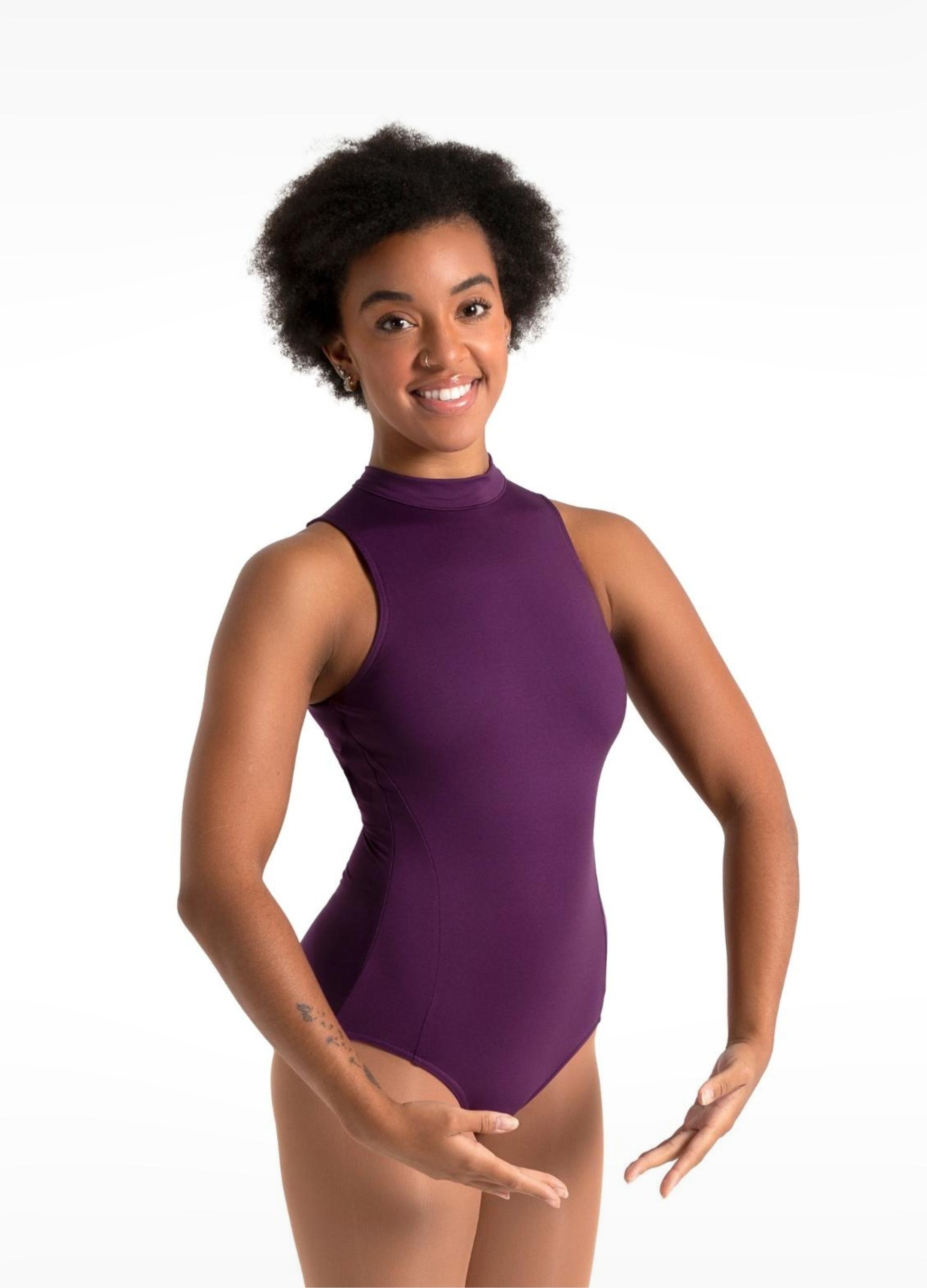 Collant Gola Alta - Roxo-Vestuário-Capezio-Brasil