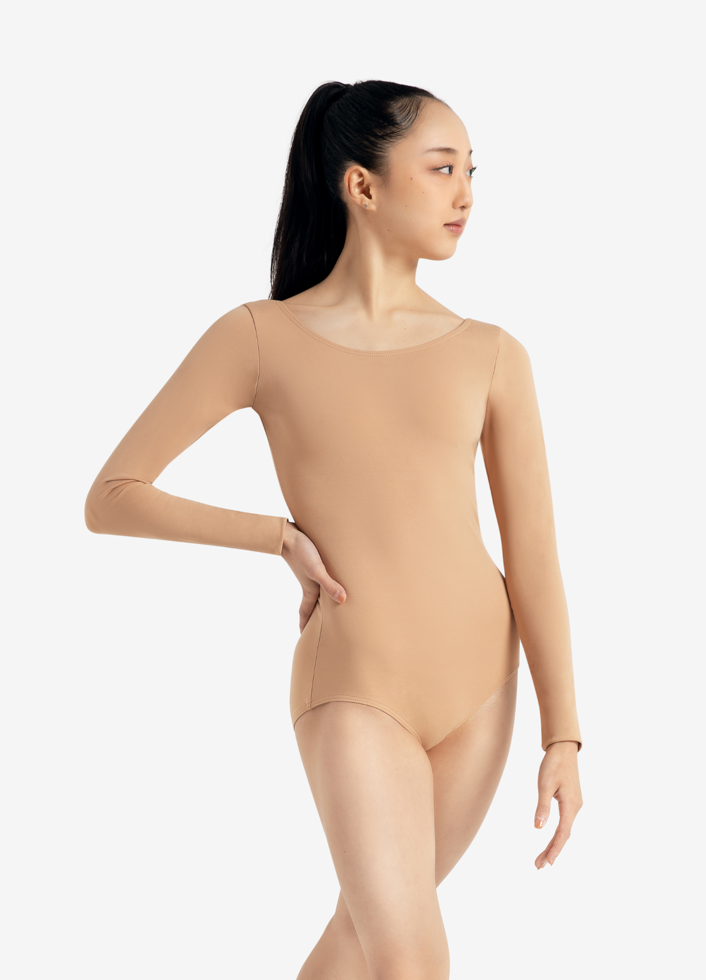 Collant Manga Longa - Bege-Capezio-Brasil