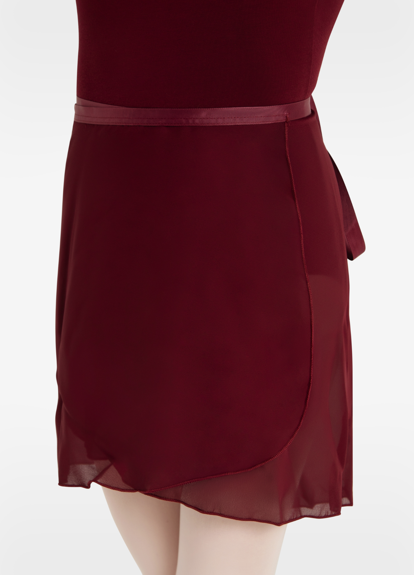 Georgette Saia Transpassada - Burgundy-Capezio-Brasil