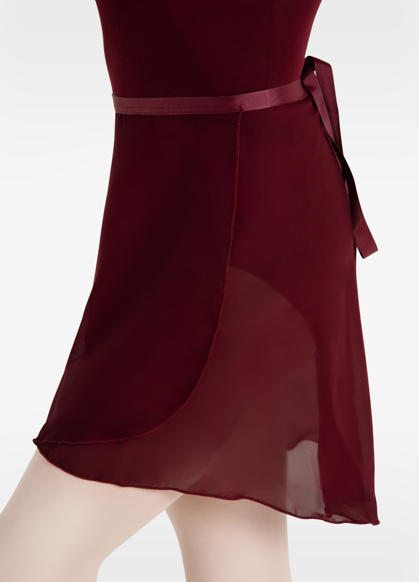 Georgette Saia Transpassada - Burgundy-Capezio-Brasil