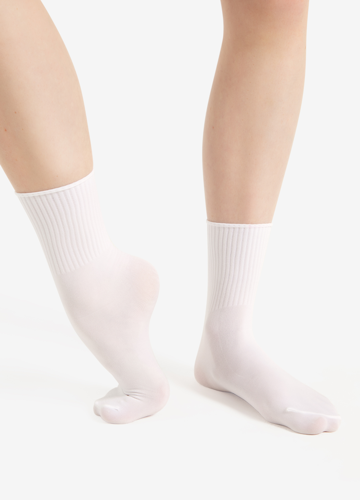 Meia Canelada - Branco-Capezio-Brasil