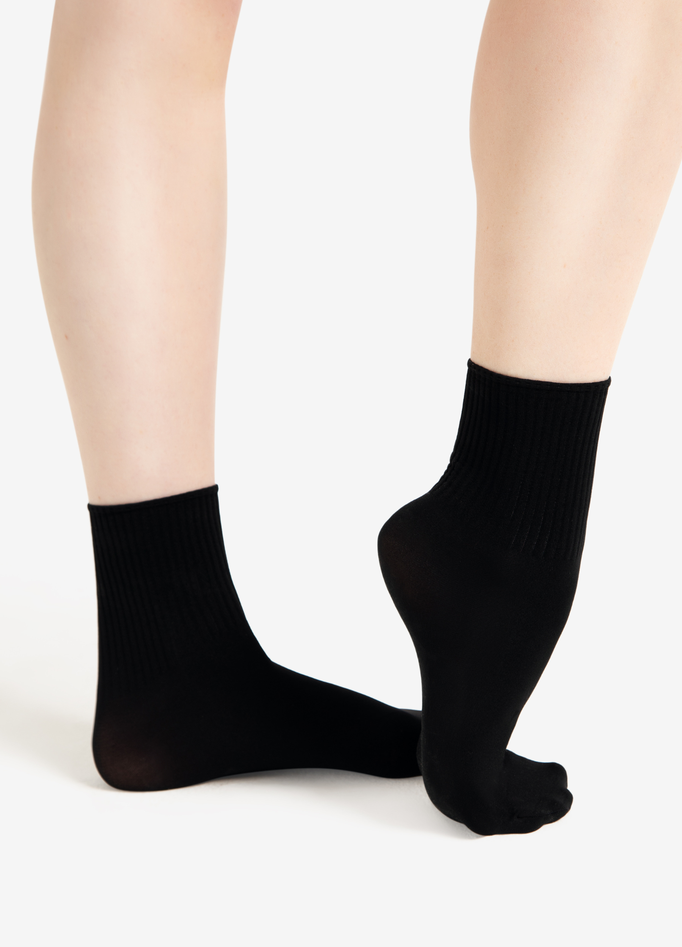 Meia Canelada - Preto-Capezio-Brasil