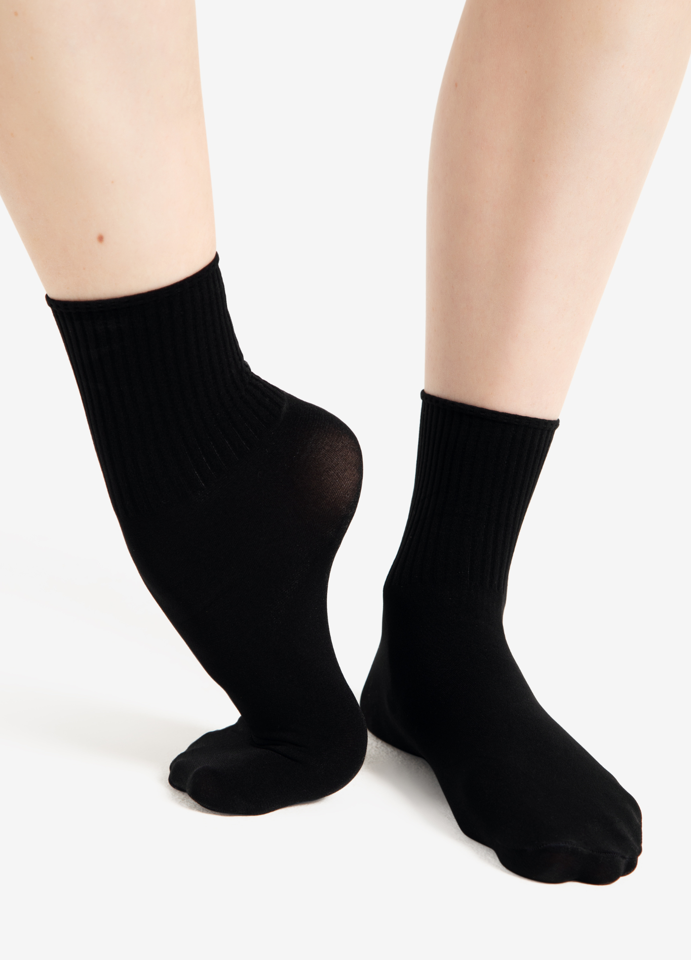 Meia Canelada - Preto-Capezio-Brasil