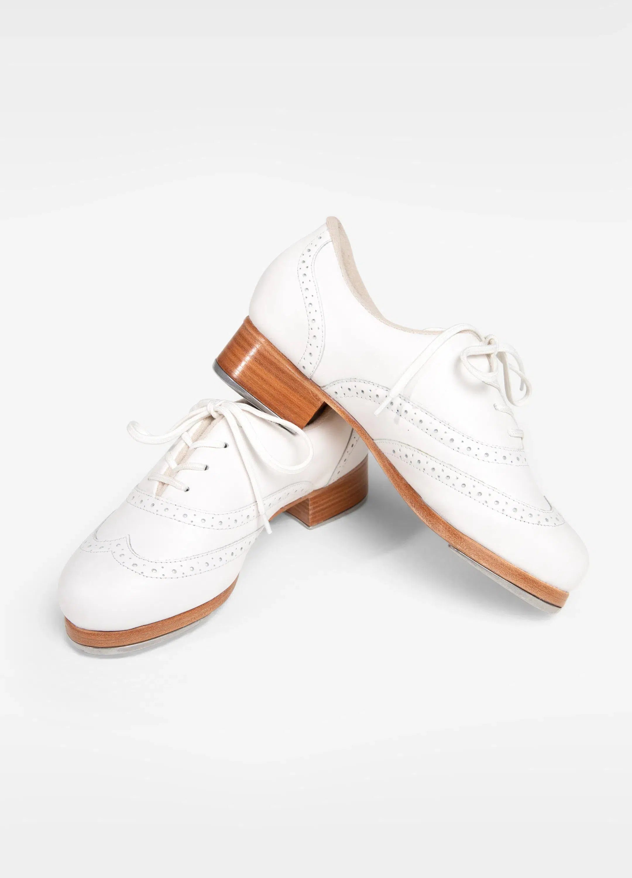 Sapato de Sapateado Capezio Roxy Tap Branco - Couro Genuíno Sapato de Sapateado Capezio Roxy Tap Branco - Couro Genuíno