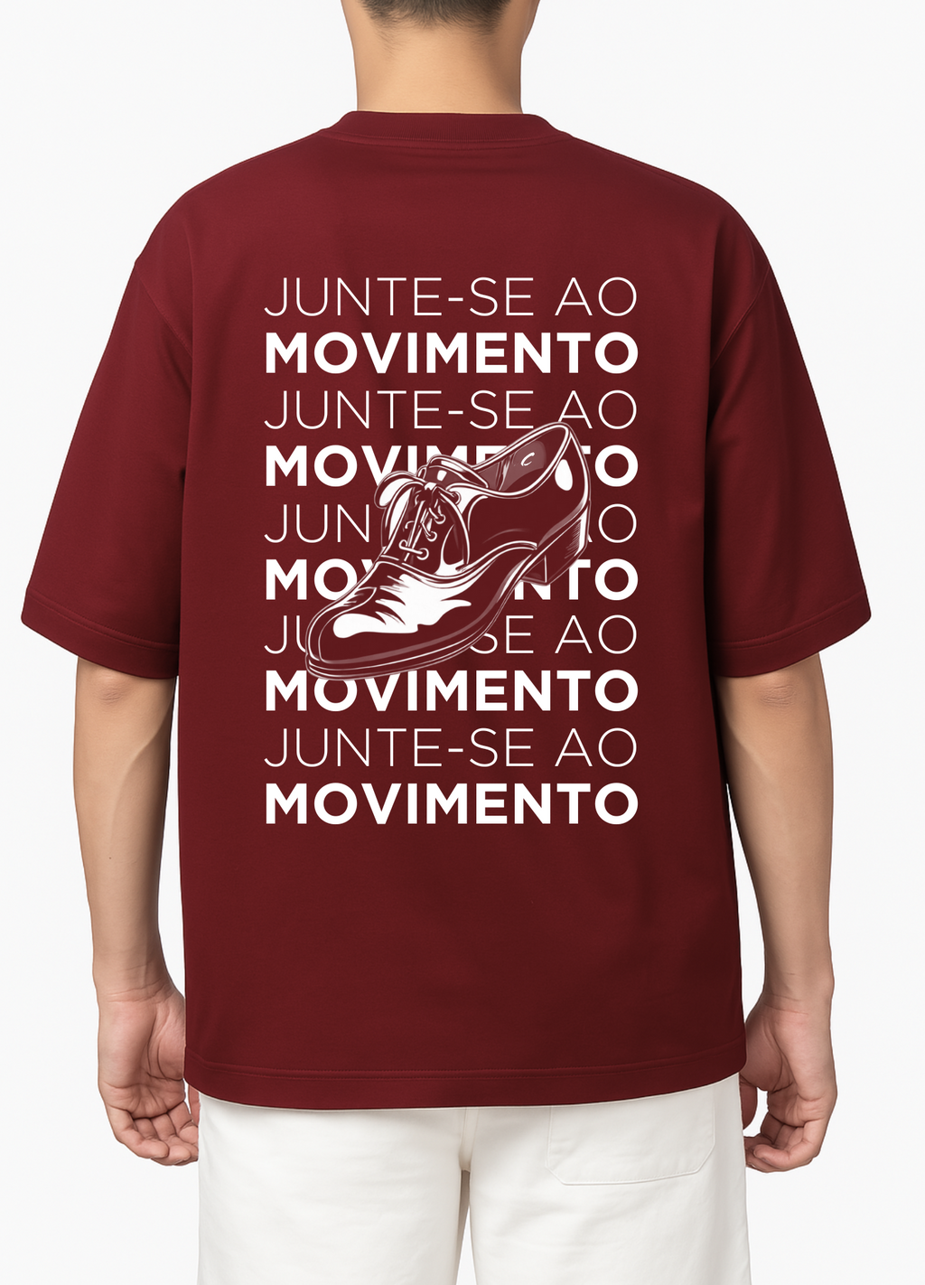 Camiseta Oversized Bordô TAP CPZ - Conforto para Dança