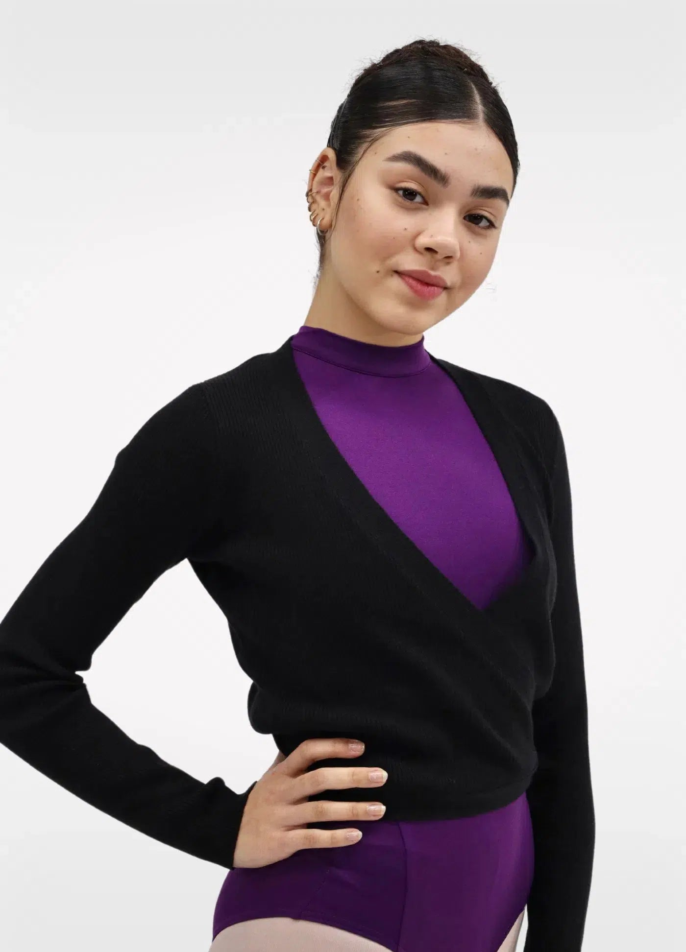 Bolero Manga Comprida com Amarração - Preto-Capezio Brazil-BLACK-L-Capezio Brazil
