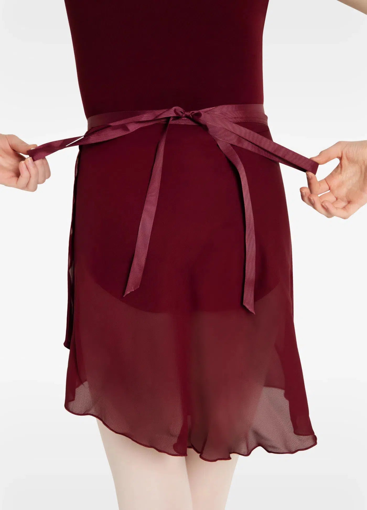 Georgette Saia Transpassada - Burgundy-Capezio Brazil-Capezio Brazil