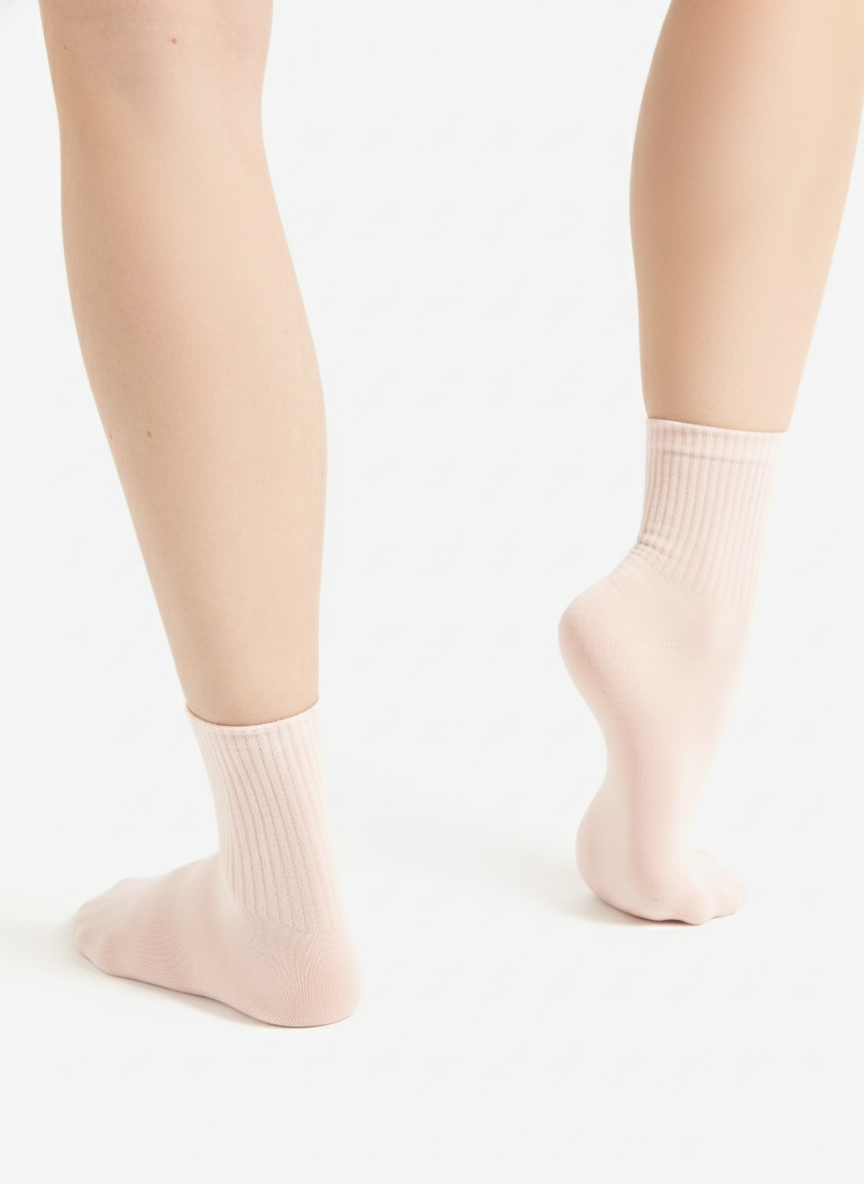 Meia Canelada - Ballet Pink-FORVM COMERCIO EXTERIOR LTDA EPP-Capezio Brazil