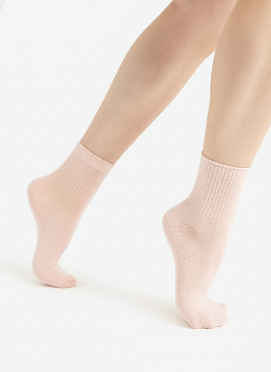 Meia Canelada - Ballet Pink-FORVM COMERCIO EXTERIOR LTDA EPP-Capezio Brazil