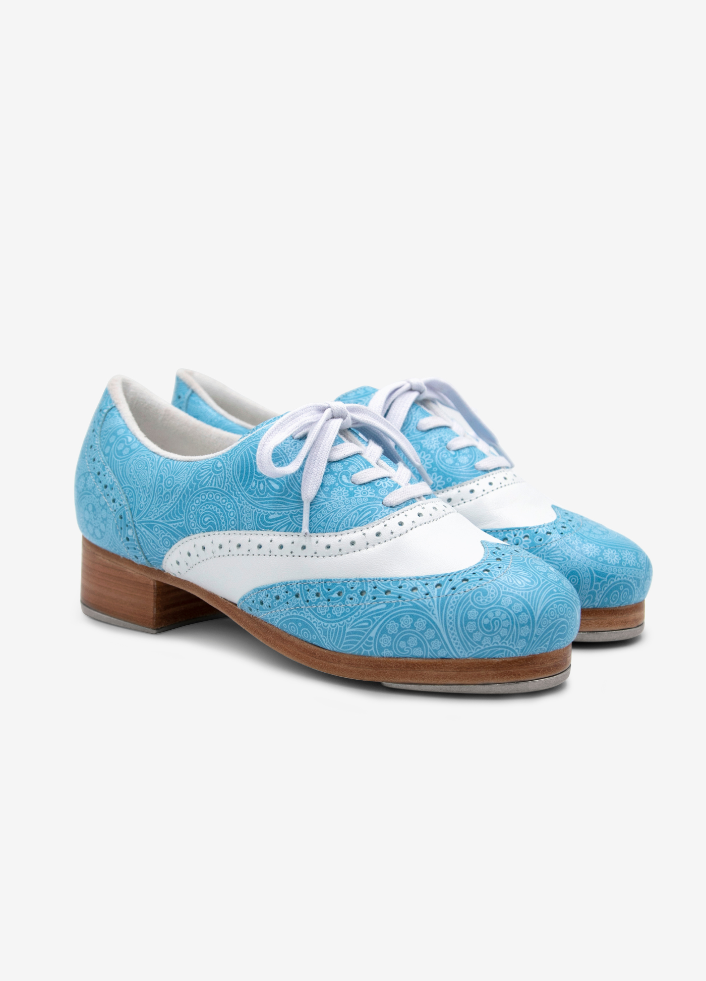 Sapato de Sapateado Capezio Roxy Paisley Azul Illusion
