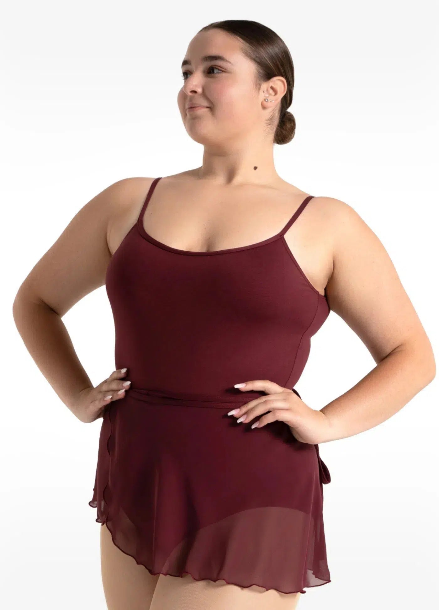Saia Transpassada - Burgundy-Capezio Brazil-BURGUNDY-P/S-Capezio Brazil